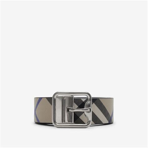 schulterriemen burberry|Reversible Check B Buckle Belt in Lichen/slate/silver .